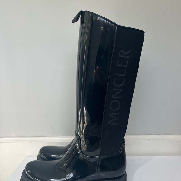 Moncler black glossy rainboots - Picture 1 of 8